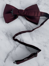 Burgundy Deluxe Silk Twill Bow Tie