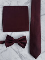 Burgundy Deluxe Silk Twill Bow Tie