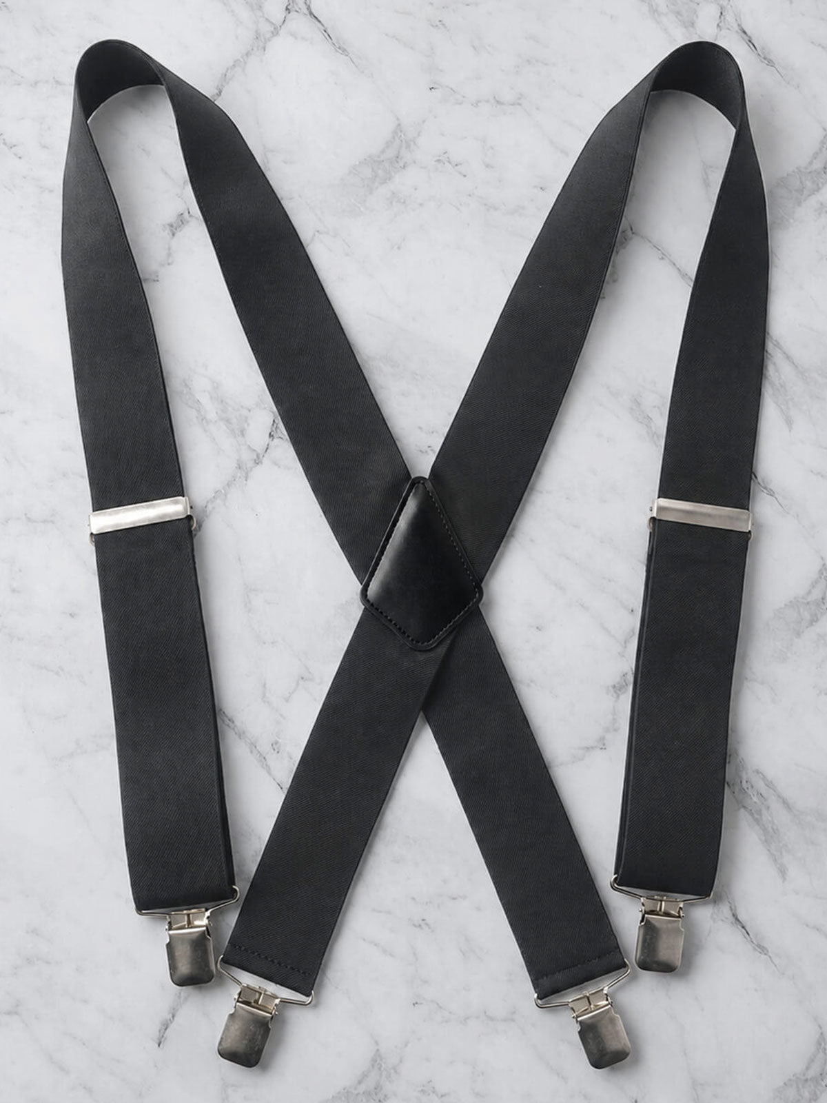 Charcoal Heavy Duty Extra Wide X-Back Work Suspenders