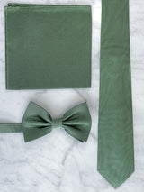 Sage Green Deluxe Silk Twill Bow Tie