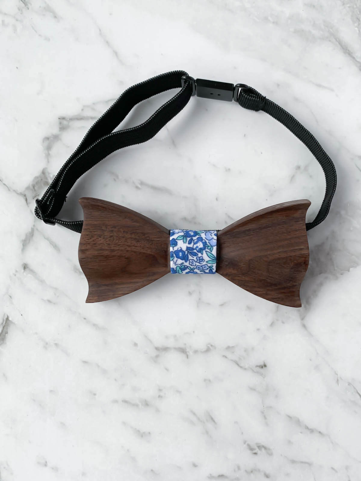 Kids Baby Blue Wooden Bow Tie, Suspenders & Animal Pin Set