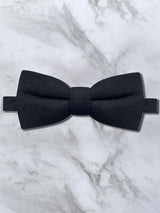 Black Wool Bow Tie