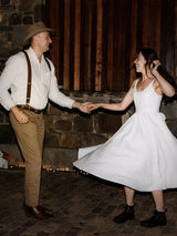 Brown Leather Trim Heavy Duty Clip Suspenders