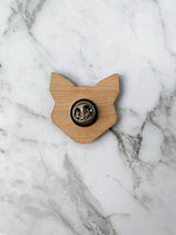 Kids Black Wooden Bow Tie, Suspenders & Brooch Set