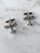 Vintage Aviator Plane Cufflinks
