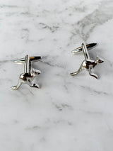 Silver Kangaroo Cufflinks | Australian Animal Cufflinks