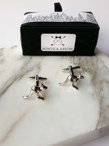 Silver Kangaroo Cufflinks In Gift Box | Novelty Cufflinks Australia