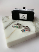 Multi Stripe Car Cufflinks