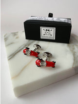Vintage Red Racing Car Cufflinks