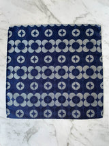 Navy Blue Silk Floral Mens Pocket Square | Bowtie & Arrow Australia