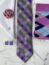 Lavender Martini Silk Tie Set