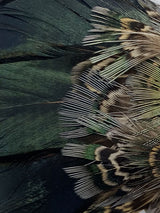 Feather Bow Tie - Moss Green