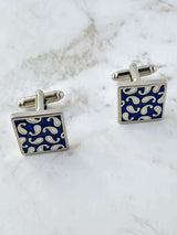 Paisleys & Cream Wool Bow Tie Set