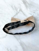 Paisleys & Cream Wool Bow Tie Set