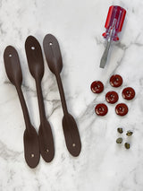 Full Leather Dark Chocolate Brown Suspenders