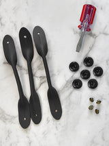 Full Leather Black Suspenders