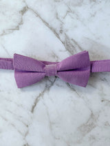 Lavender Peacocks Cotton Bow Tie Set