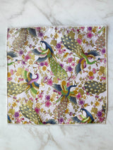 Lavender Peacocks Cotton Bow Tie Set