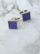 Lavender Peacocks Cotton Bow Tie Set