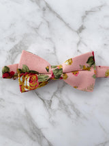 Cotton/Linen Floral Bow Tie