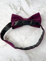 Marvelled In Magenta Wool Bow Tie Set