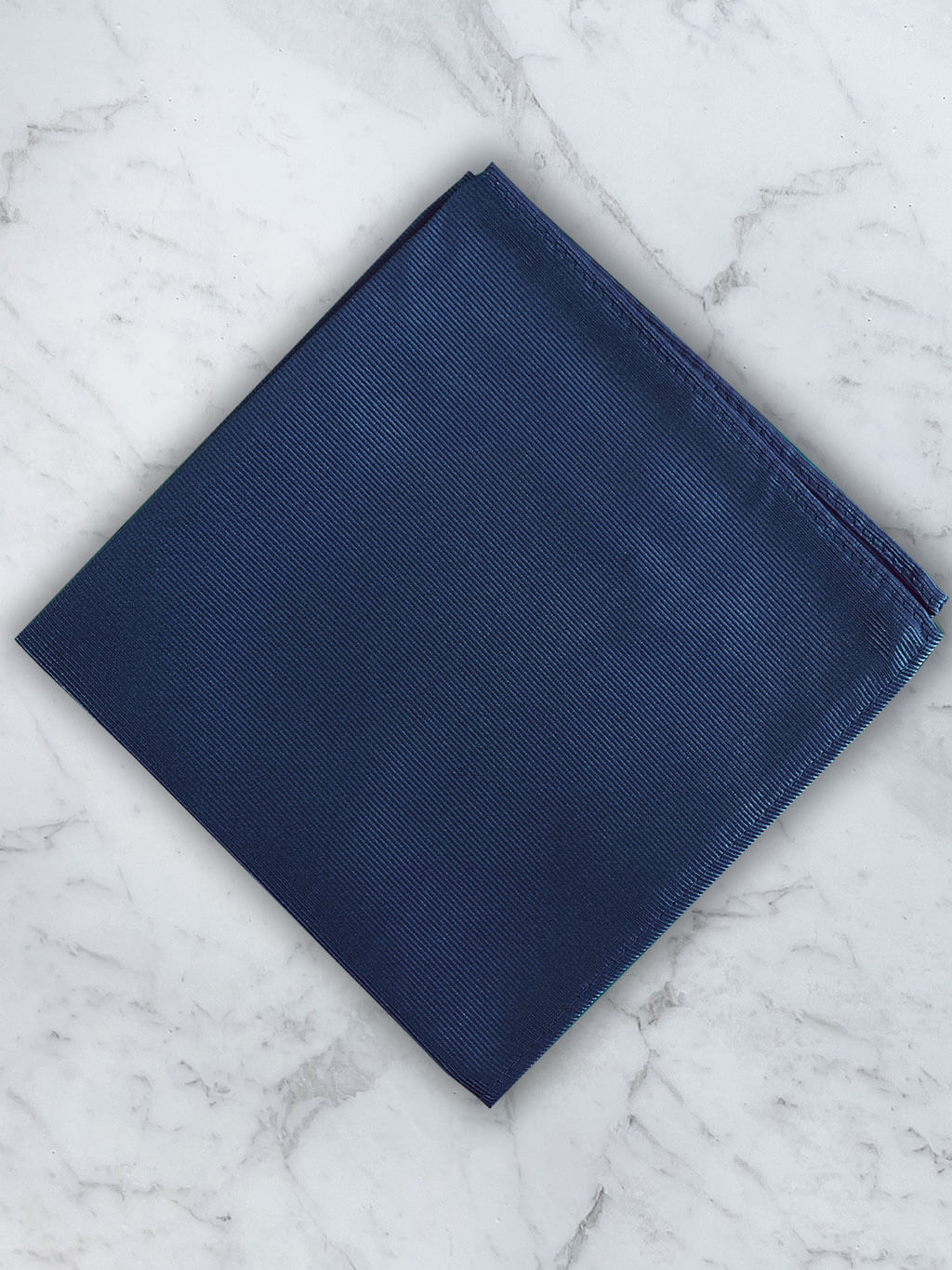 Navy Deluxe Silk Twill Bow Tie & Pocket Square Set