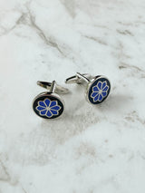 Paisley Circles Burgundy Wool Bow Tie Set