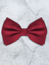 Red Deluxe Silk Twill Bow Tie & Pocket Square Set