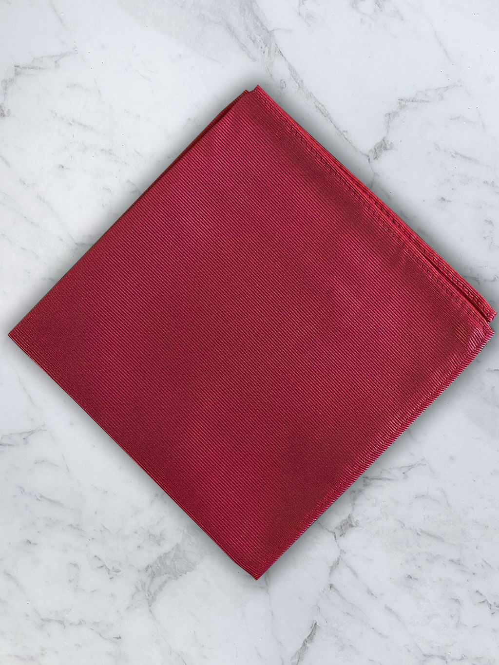 Red Deluxe Silk Twill Pocket Square