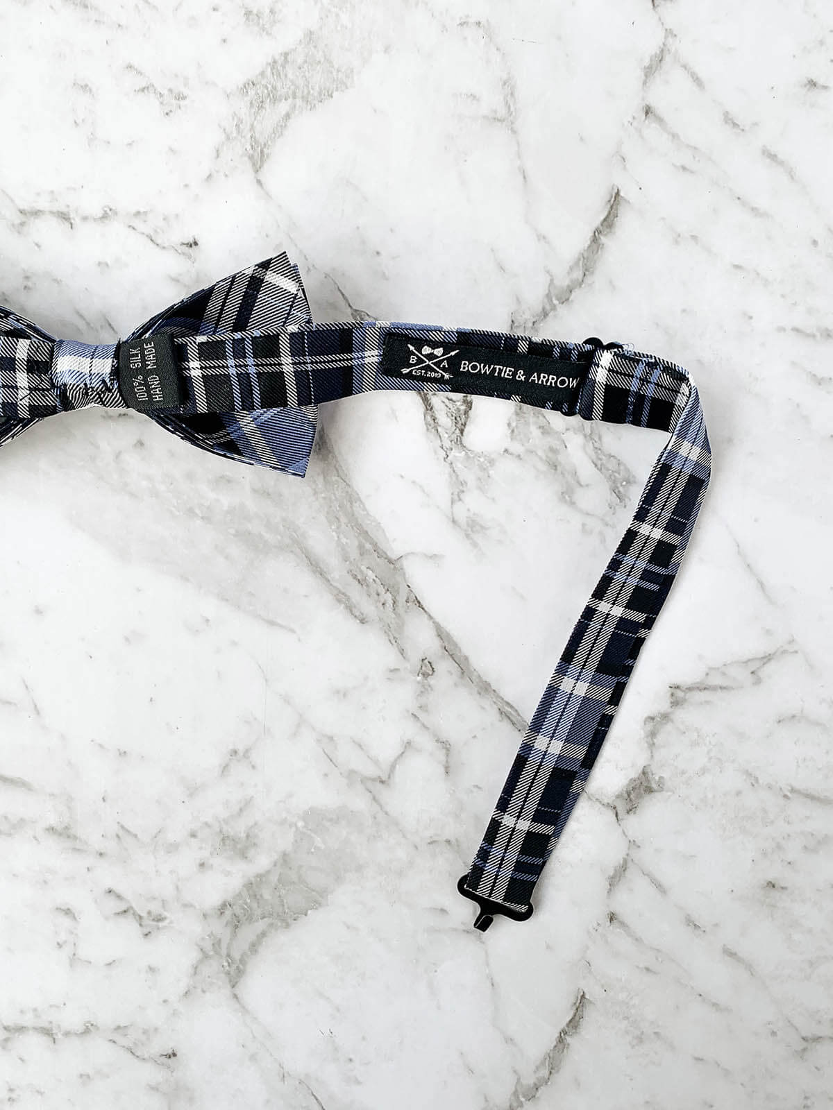 Navy Spectrum Silk Bow Tie Set