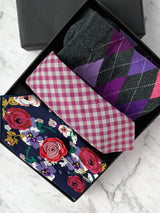 Shades of Floral Cotton Tie Set