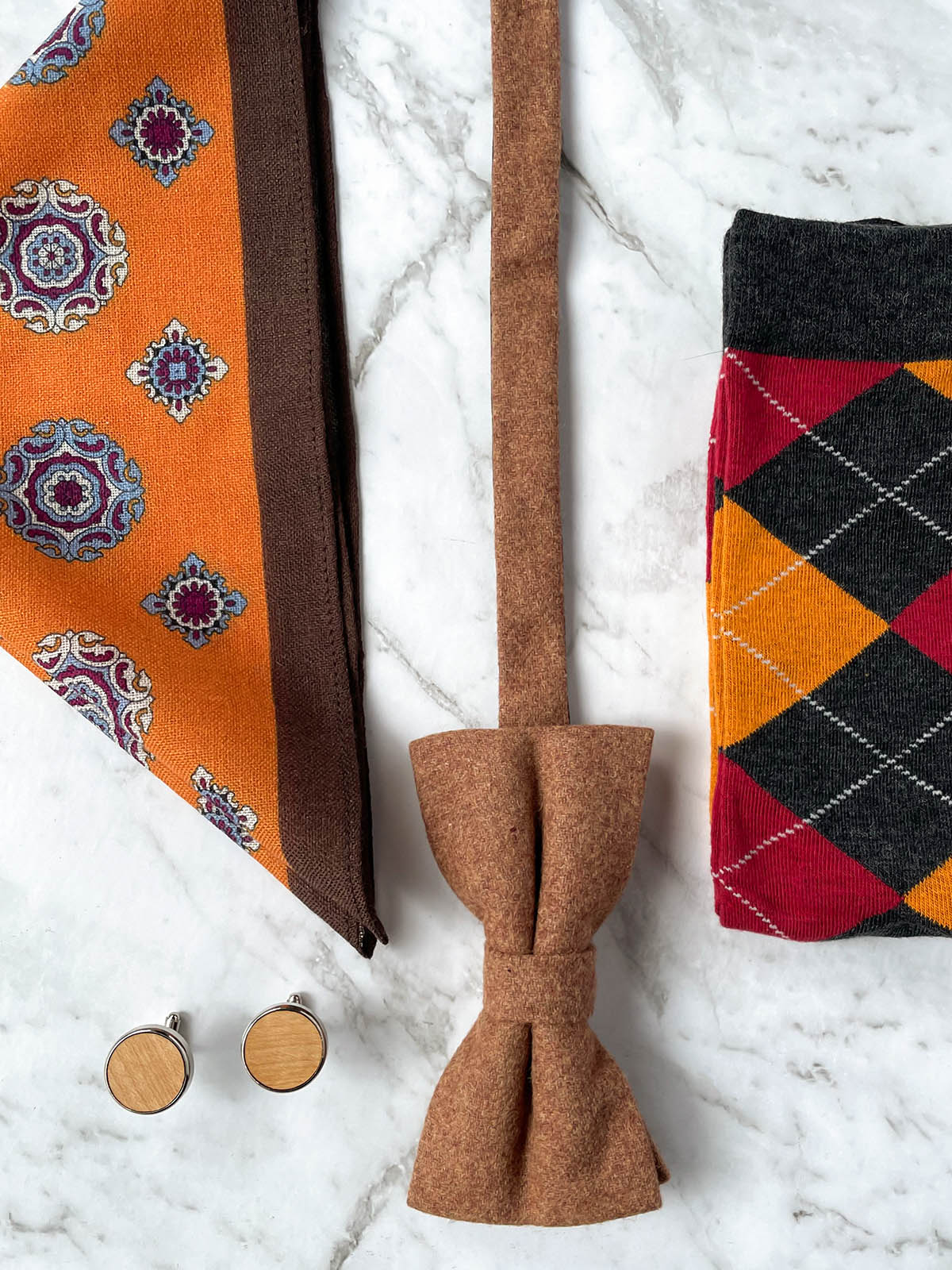 Sunburnt Country Wool Bow Tie Set