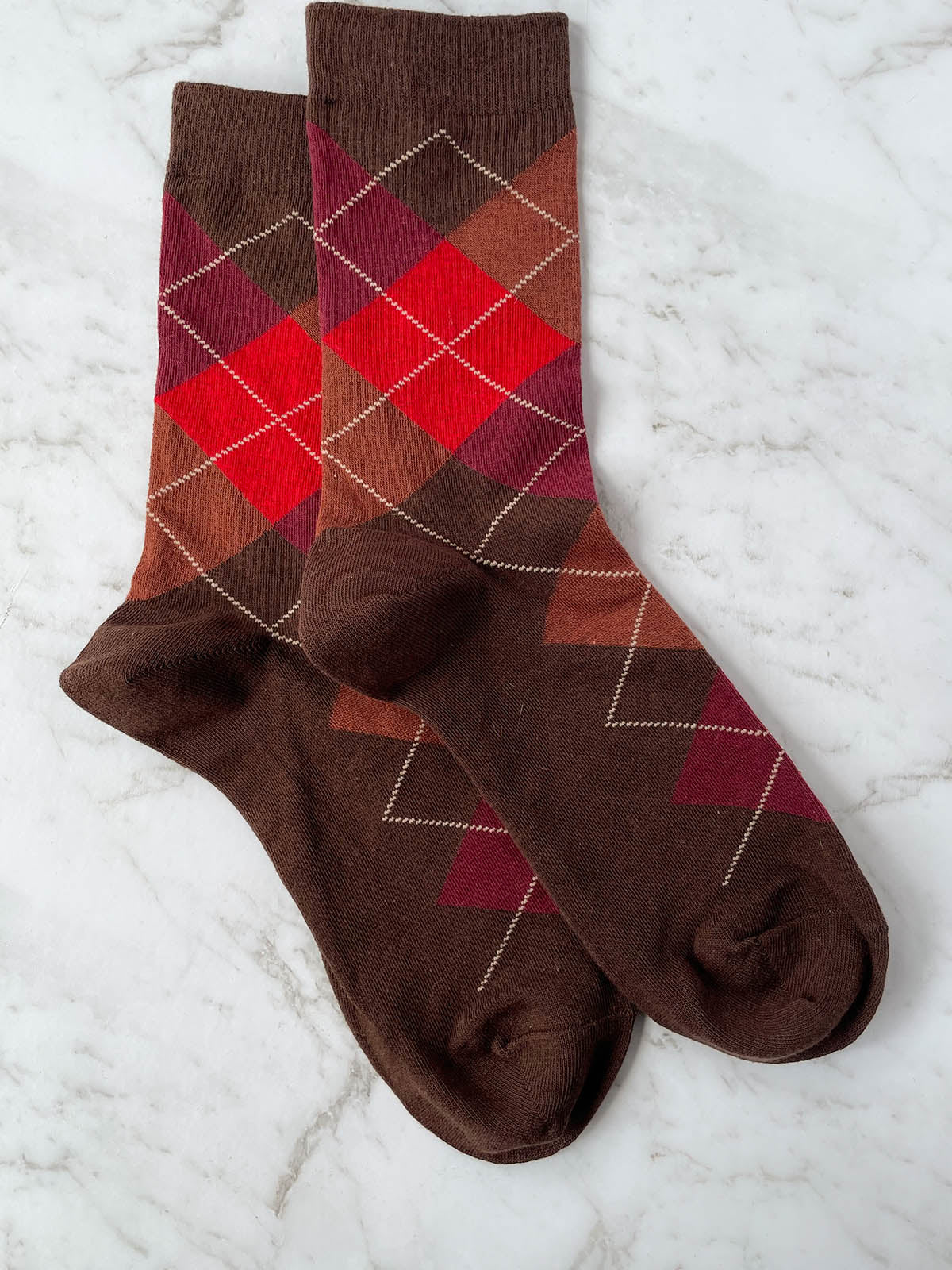 Vermillion & Dark Chocolate Wool Bow Tie Set