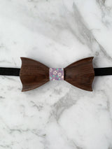 Kids Walnut Wooden Bow Tie