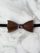 Kids Walnut Wooden Bow Tie