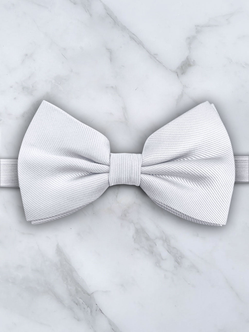 White Deluxe Silk Twill Bow Tie