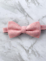 Pink Wool Bow Tie
