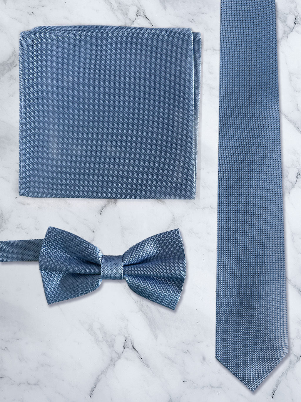 Baby Blue Deluxe Silk Bow Tie