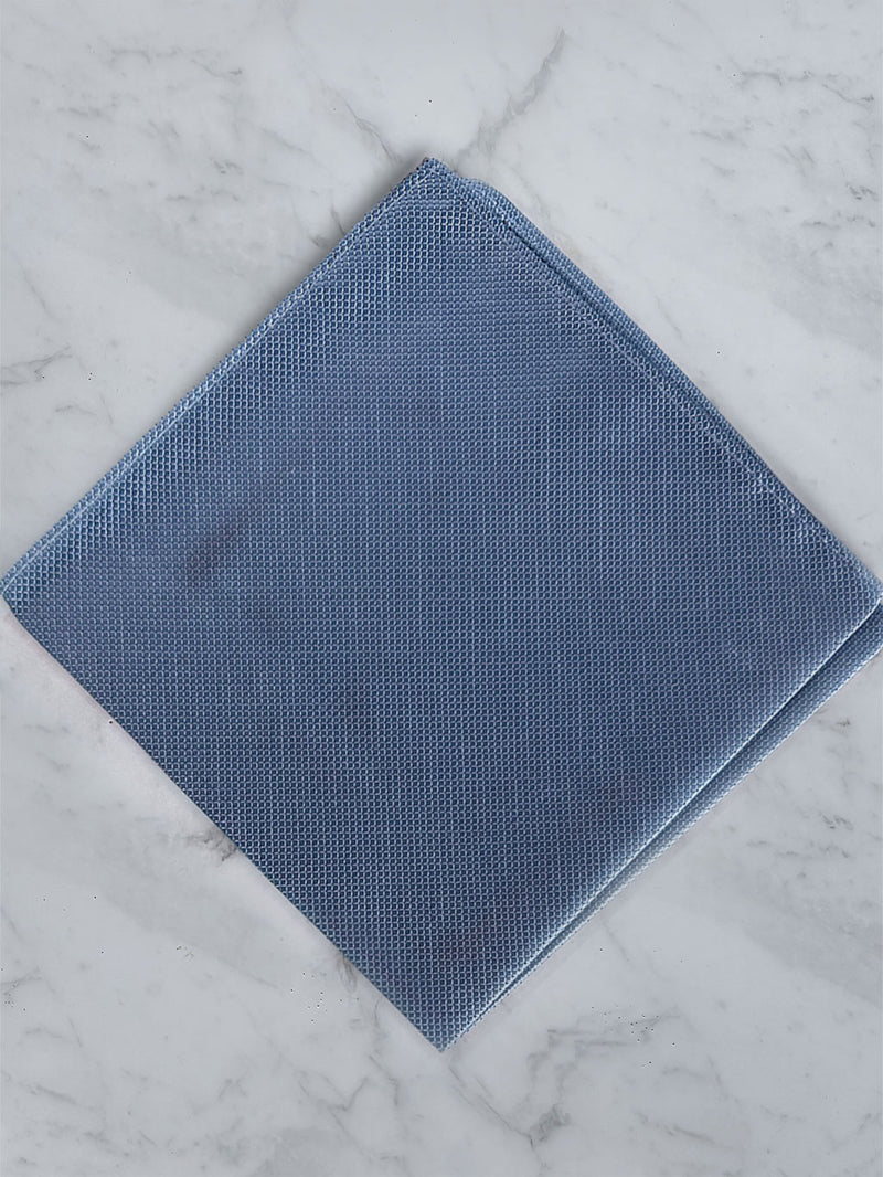 Baby Blue Deluxe Silk Bow Tie & Pocket Square Set