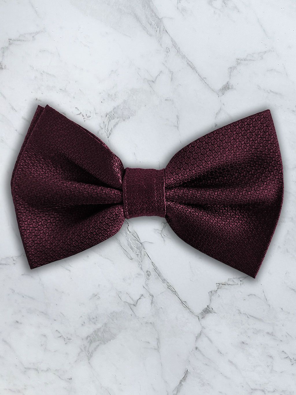Burgundy Deluxe Silk Twill Bow Tie