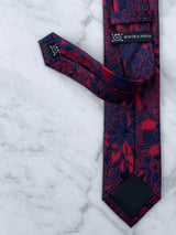 Crimson Bloom Silk Tie