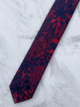 Crimson Bloom Silk Tie