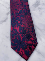 Crimson Bloom Silk Tie