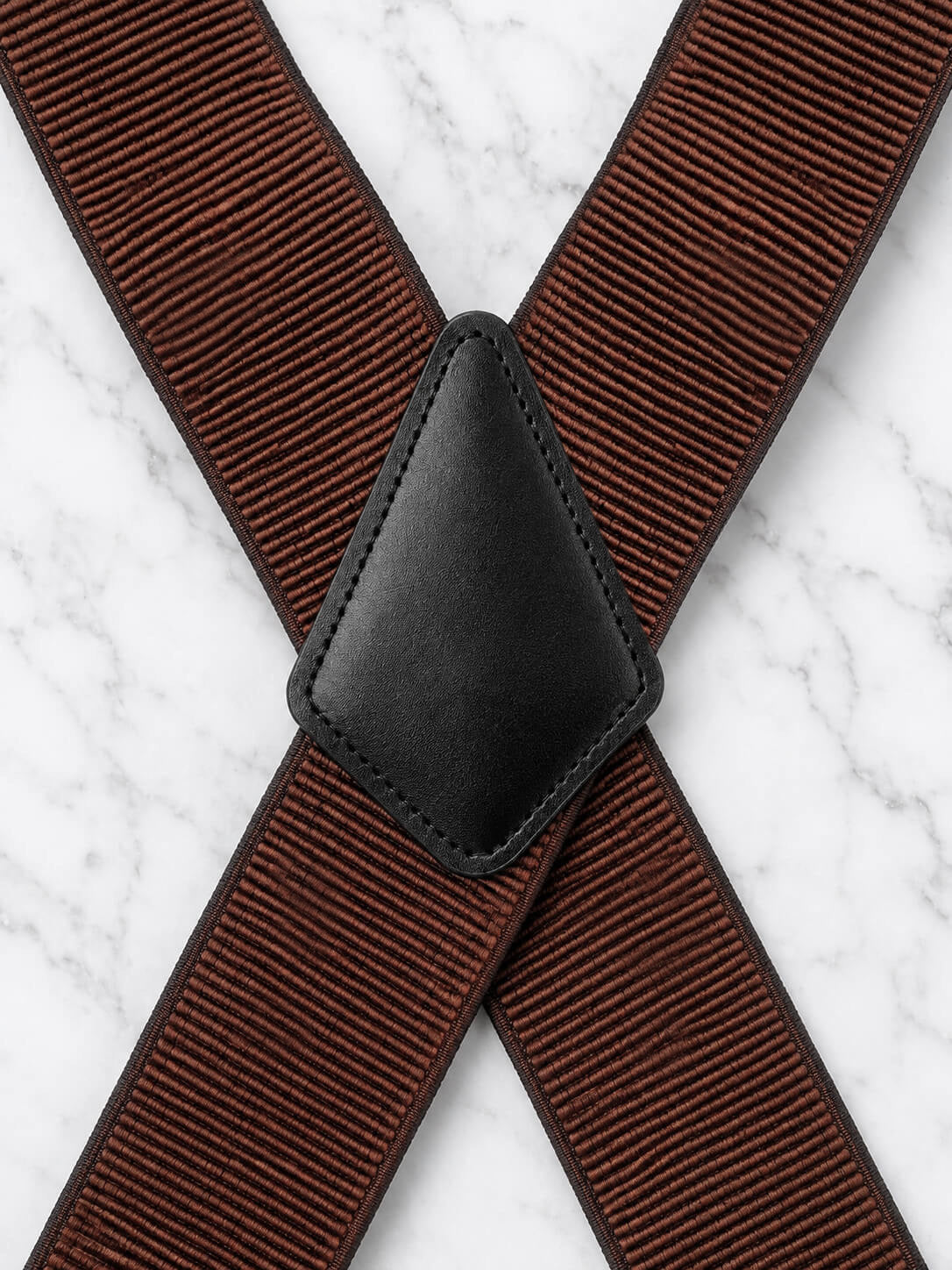 Dark Brown Heavy Duty Extra Wide X-Back Work Suspenders