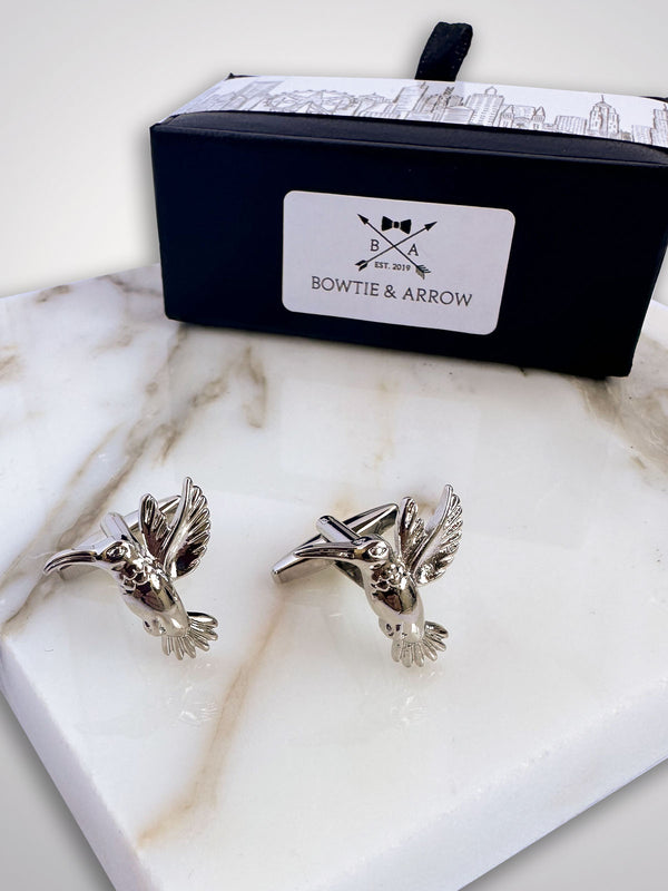 Silver Hummingbird Cufflinks