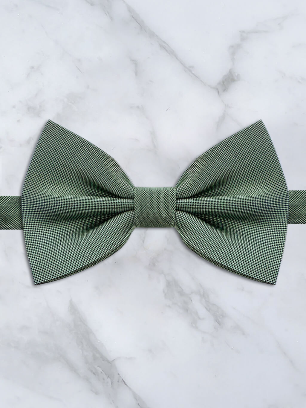Sage Green Deluxe Silk Twill Bow Tie & Pocket Square Set
