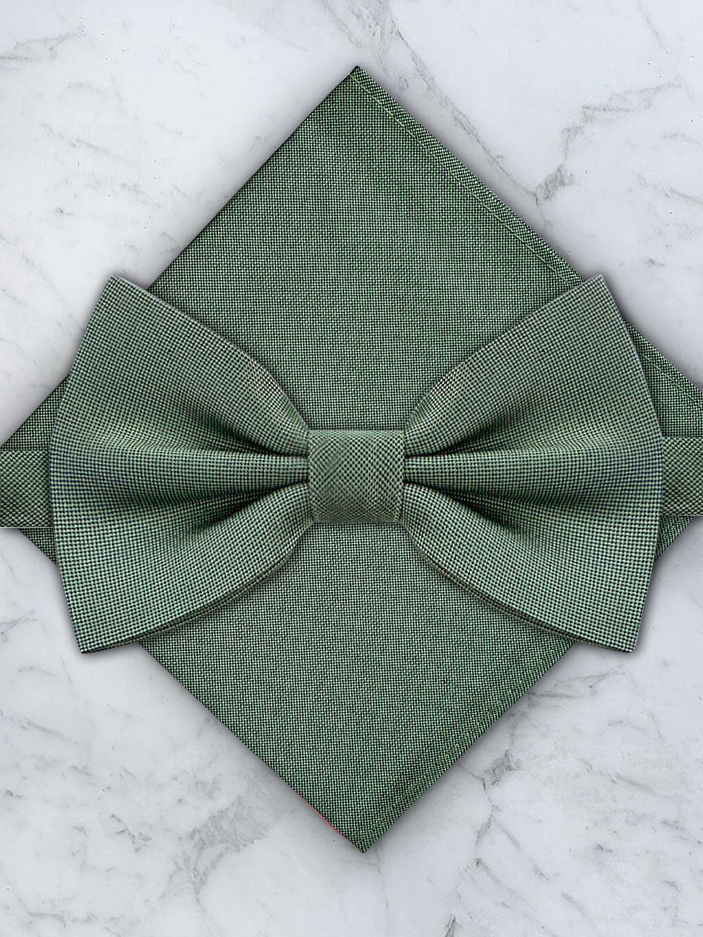Deluxe Silk Twill Bow Tie & Pocket Square Set