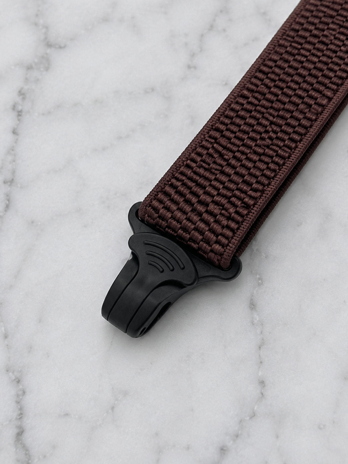 Dark brown Airport Friendly Suspenders | No Buzz Travel Braces