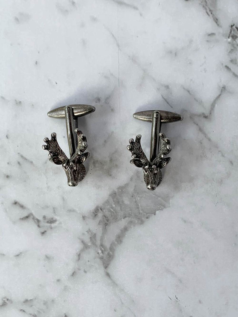 Stag Antler Deer Head Cufflinks  | Cufflinks Gifts For Men