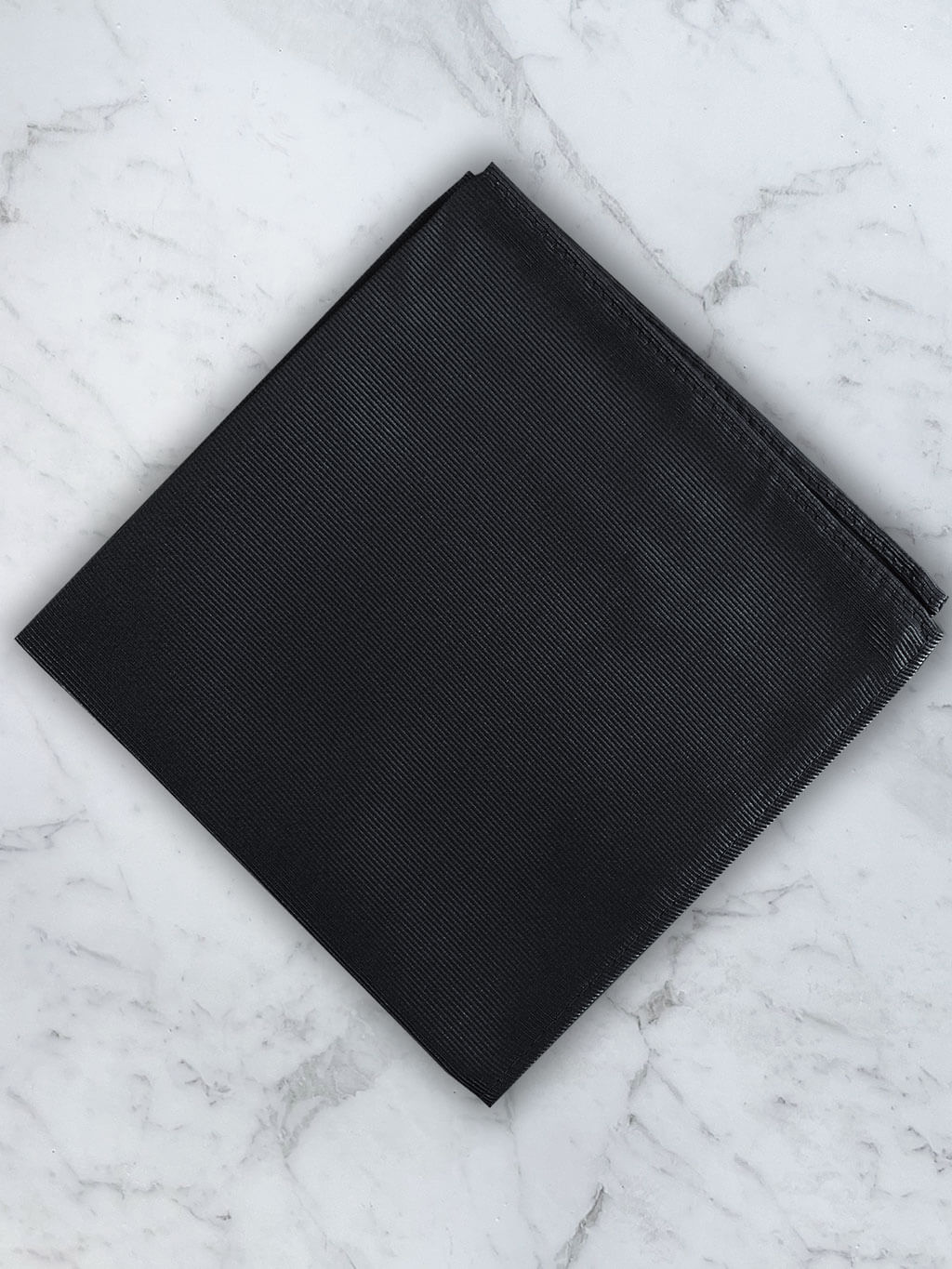 Black Deluxe Silk Twill Bow Tie & Pocket Square Set